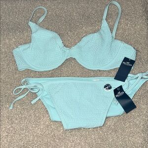 Hollister Aqua Textured Bikini Set